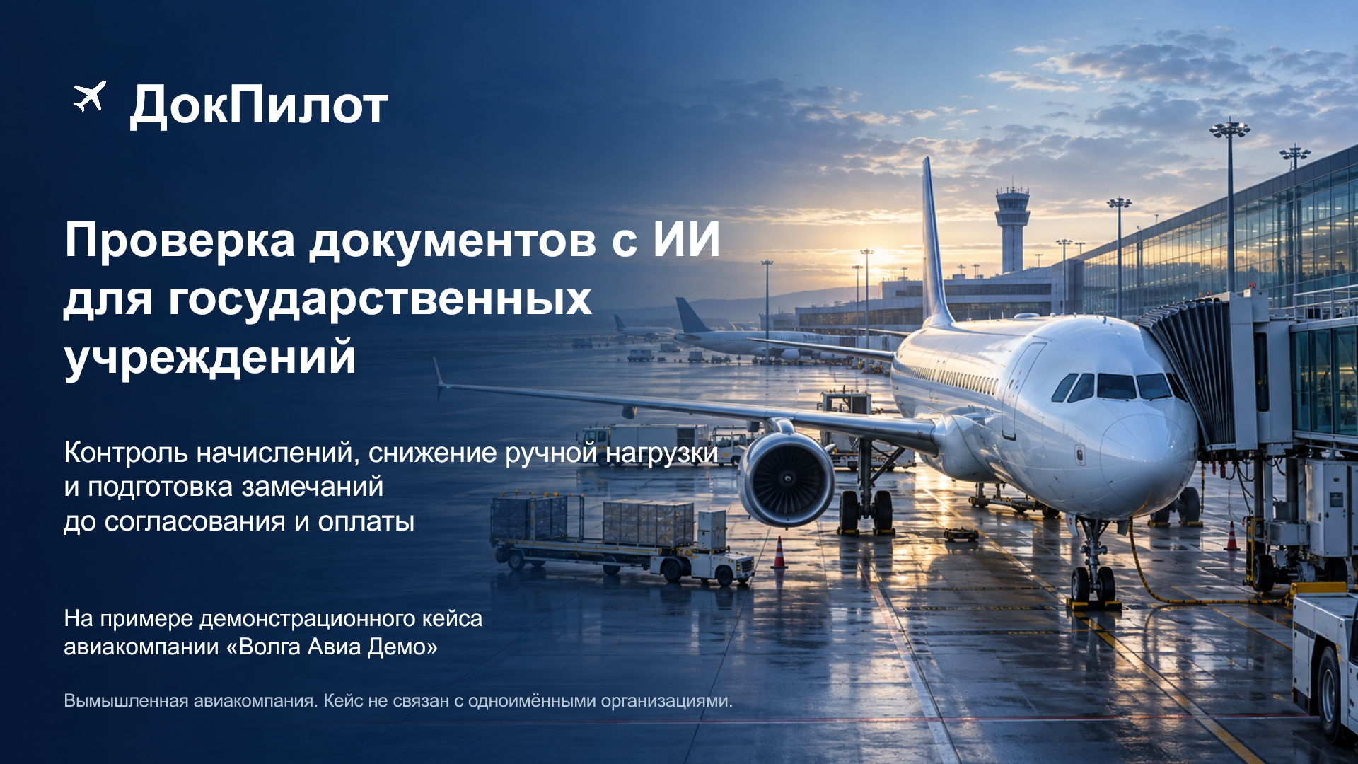 Обложка презентации: проверка документов с ИИ для государственных учреждений