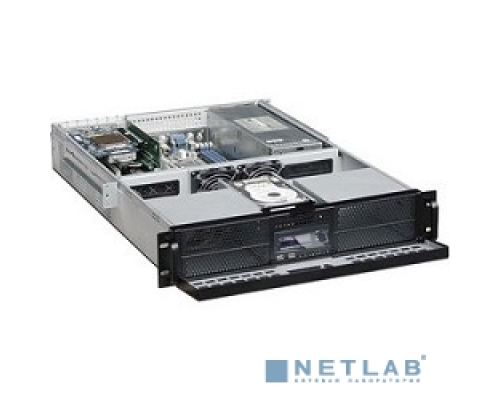 Корпус Procase GE201L-B-0 черный {2U, глубина 650мм,контроллер вентиляторов и температуры, MB 12x13, без Б/П } купить QBS.ru