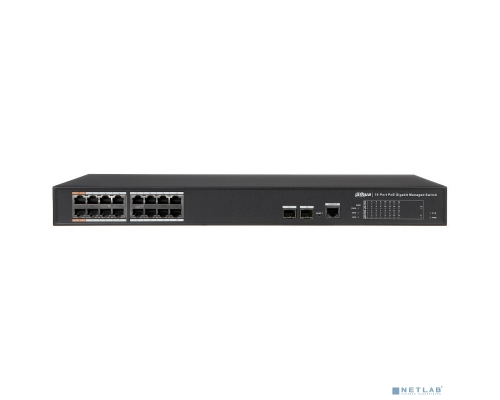 Коммутаторы DAHUA DH-PFS4218-16GT-240 16-портовый гигабитный управляемый коммутатор с PoE, уровень L2 купить QBS.ru