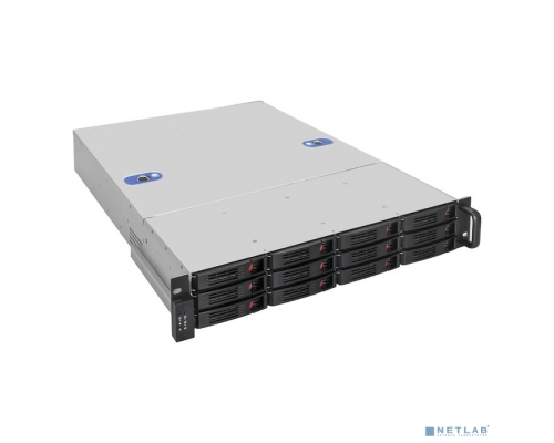 Корпус Exegate EX293398RUS Серверный корпус ExeGate Pro 2U660-HS12 <RM 19, высота 2U, глубина 660, БП 1U-800ADS, 12xHotSwap> купить QBS.ru