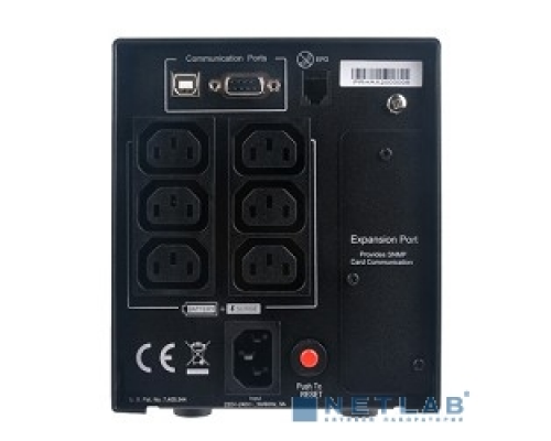 ИБП CyberPower PR750ELCD ИБП {Line-Interactive, Tower, 750VA/675W USB/RS-232/EPO/SNMPslot (6 IEC С13)}