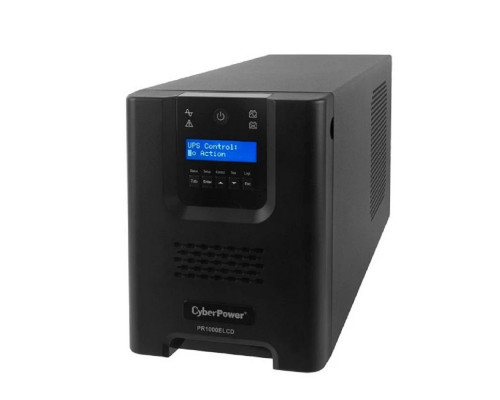 ИБП CyberPower PR1000ELCD ИБП {Line-Interactive, Tower, 1000VA/900W USB/RS-232/EPO/SNMPslot (8 IEC С13)}