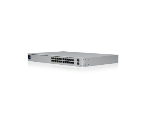 Сетевое оборудование UBIQUITI USW-Pro-24-POE UniFi Switch Pro 24 PoE PoE-коммутатор в стойку, 24х 1G RJ45, 2х 10G SFP+, раздача 400 Вт