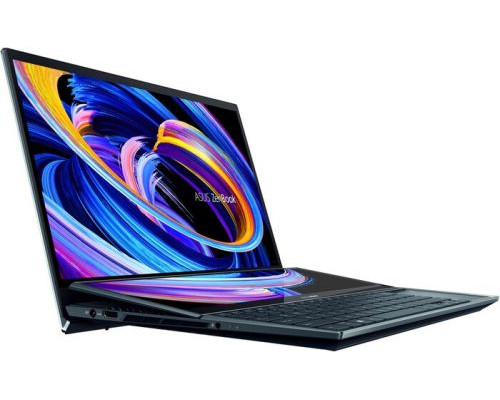 Ноутбук ASUS Zenbook Pro Duo UX582HS-H2002X 90NB0V21-M000D0 i9-11900H/32GB DDR4/1TB SSD/15,6 UHD/touch/GeForce RTX 3080 8GB/WiFi/BT/cam/Win11Pro/blue купить QBS.ru