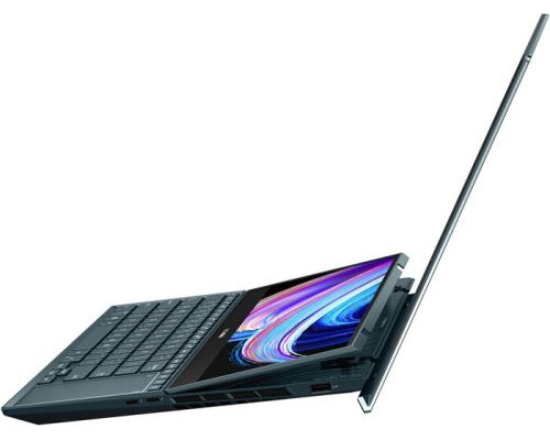 Ноутбук ASUS Zenbook Pro Duo UX582HS-H2025W 90NB0V21-M00990 i9-11900H/32GB DDR4/1TB SSD/15,6 UHD/touch/GeForce RTX 3080 8GB/WiFi/BT/cam/Win11Home/blu купить QBS.ru