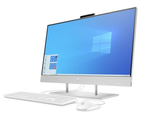 Моноблок 27 HP 27-dp0017ur 14Q50EA Ryzen 3-4300U/4GB/256GB SSD/FHD/AMD integrated graphics/noDVD/kbd mouse wired/cam/Win10Home/natural silver купить QBS.ru