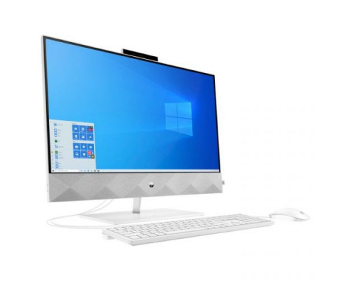 Моноблок 27 HP Pavilion I 27-27-d0005ur 14Q40EA i3-10300T/4GB/128GB SSD/FHD/Internal graphics/no DVD/kbd mouse wired/Cam/White/Win10 купить QBS.ru