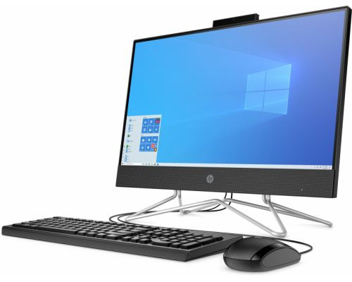 Моноблок 21,5 HP 22-df0059ur/s 1G1B6EA Ryzen 3 3250U/8GB/1TB/256GB SSD/FHD/noDVD/AMD Int/Dos/black купить QBS.ru