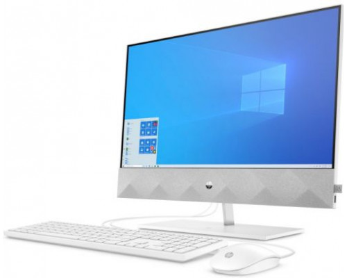 Моноблок 23.8 HP Pavilion A 24-k0006ur 1Y2H5EA Ryzen3-4300U/4GB/256GB SSD/FHD/AMD Integrated Graphics/no DVD/kbd-mouse wired/Cam/Win10/white купить QBS.ru