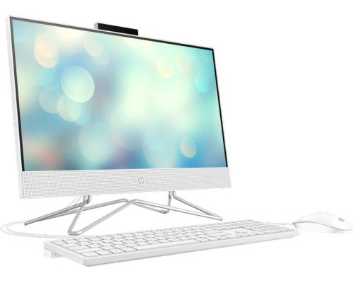 Моноблок 21,5 HP 22-df0143ur AiO 5D1W7EA 3150U/4GB/256GB SSD/noDVD/Radeon Graphics/FHD/cam/WiFi/USB kbd/USB mouse/Windows11Home/snow white купить QBS.ru
