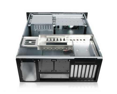 Корпус серверный 4U Procase PI430L-B-0 сталь 1.6мм, черный, без блока питания PS/2, глубина 550мм, MB 12x13 купить QBS.ru