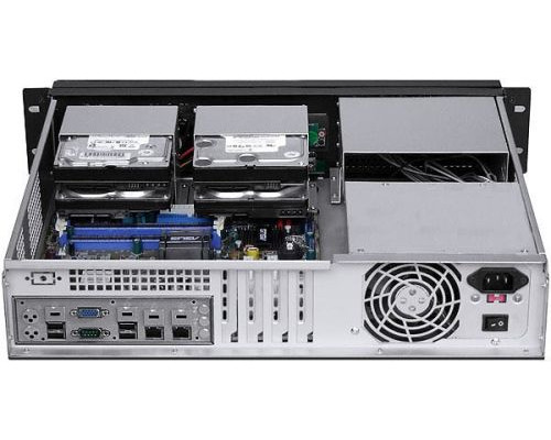 Корпус серверный 2U Procase GM238D-B-0 дверца, черный, панель управления, без блока питания, глубина 380мм, MB 9.6x9.6 купить QBS.ru
