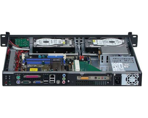 Корпус серверный 1U Procase UM136-B-0 rear/front-access, черный, без блока питания, глубина 360мм,  MB 9.6x9.6 купить QBS.ru