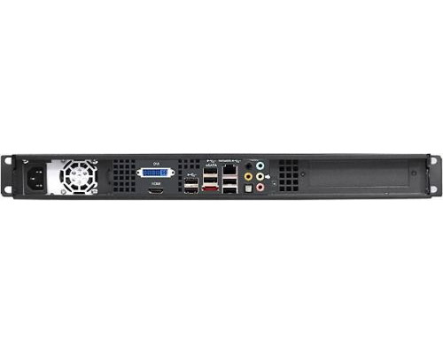 Корпус серверный 1U Procase UM125-FD-B-0 rear/front-access server case 1*3.5 bay, черный, без блока питания, глубина 250мм,  MB mini-ITX 170x170mm купить QBS.ru