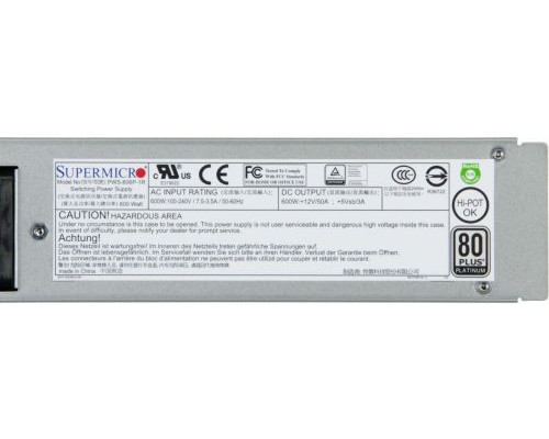 Блок питания Supermicro PWS-606P-1R купить QBS.ru