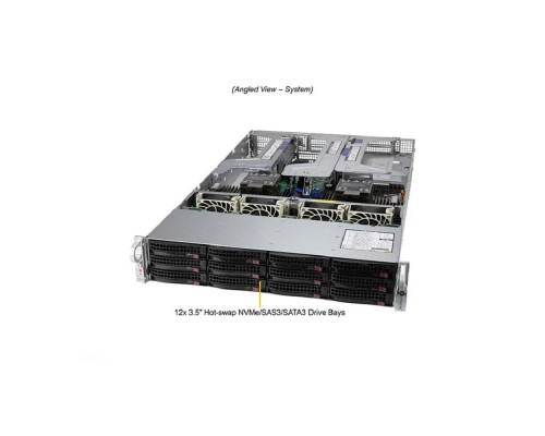 [Сервер] Supermicro SYS-620U-TNR (X12DPU-6,829U3TS-R1K22P-T, 2U, Dual Socket P+ (LGA-4189), Intel® C621A, 32xDIMM Slots 3200/2933/2666 ECC DDR4,12x 3.5" hot-swap hybrid NVMe/SATA/SAS, 2xP
