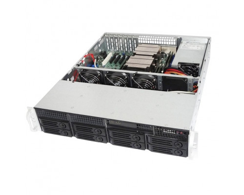[Сервер] Ablecom CS-R25-31P 2U rackmount, 8+1 trays, 550W CRPS PSU(1+1) /  21" depth chassis / Supports ATX, Micro-ATX and Mini-ITX motherboards