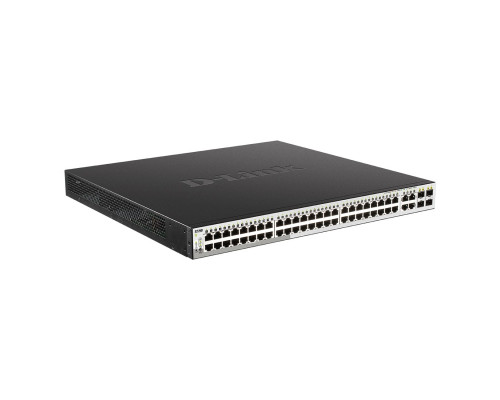 [Сетевое оборудование] D-Link DGS-1210-52MP/F4A PROJ Настраиваемый L2 коммутатор с 48 портами 10/100/1000Base-T и 4 комбо-портами 100/1000Base-T/SFP (48 портов PoE 802.3af/at, PoE-бюджет 370 Вт)