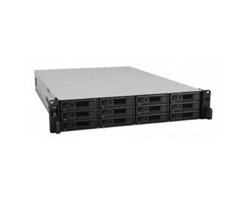 Система хранения данных Synology (Rack2U) 8C2,1Ghz/8Gb (64)/RAID0,1,10,5,6/upto12HP HDDs SATA(3,5'or2,5')upto 36 with 2xRX1217RP/2xUSB/4GE+2x10GE/2xPCIe/iSCSI/2xIPcam(upto90)/2xRPS/no rail/1YW'