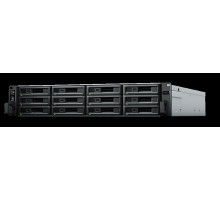 Система хранения данных Synology (Rack2U) 8C2,1Ghz/8Gb (64)/RAID0,1,10,5,6/upto12HP HDDs SATA(3,5'or2,5')upto 36 with 2xRX1217RP/2xUSB/4GE+2x10GE/2xPCIe/iSCSI/2xIPcam(upto90)/2xRPS/no rail/1YW'