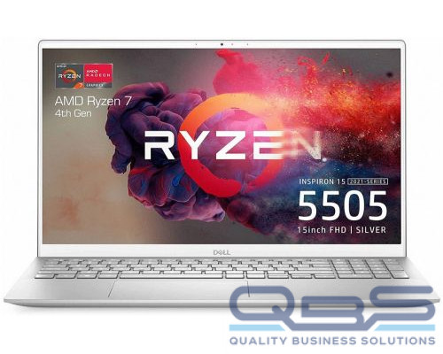 Ноутбук Dell Inspiron 5505 Ryzen 7 4700U/8GB/512GB SSD/15.6 FHD/Radeon Graphics/WiFi/BT/cam/Win10Home/platnum silver купить QBS.ru