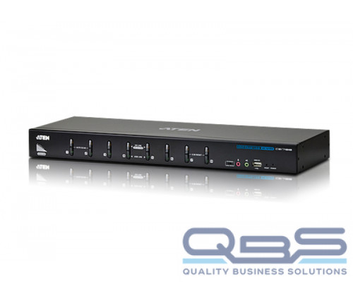 Переключатель электронный ATEN 8-Port USB DVI Dual Link/Audio KVM Switch купить QBS.ru