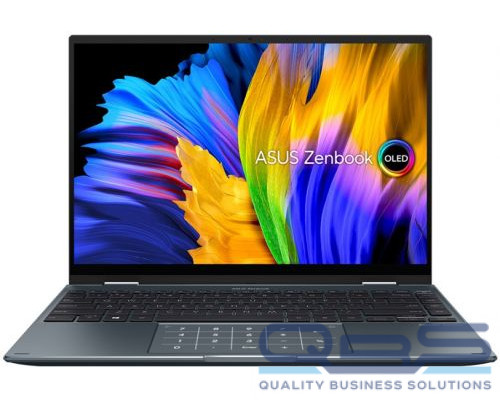Ноутбук ASUS Zenbook 14 Flip OLED UP5401EA-KN100W 90NB0V41-M008X0 i7-1165G7/16GB/1TB SSD/14 WQXGA+/touch/Intel Iris Xe/WiFi/Win11Pro/pine grey купить QBS.ru