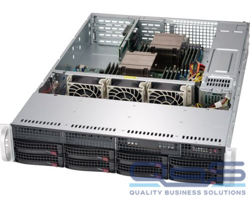 Корпус серверный 2U Supermicro CSE-825TQC-R802LPB 8*3.5 HS SAS3/SATA, 2*3.5 SAS3/SATA, 7*LP exp. slots, 2*800W купить QBS.ru