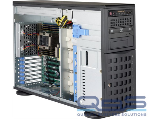 Корпус Supermicro SuperChassis 4U 745BAC-R1K23B/HDD(8)LFF/3x5.25/7xFHFL/2x1200W/8xSAS3/SAS2/SATA3/ 2x1200W купить QBS.ru