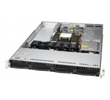 Серверная платформа Supermicro SuperServer 1U 510P-WTR no CPU(1)3rd Gen Xeon Scalable/TDP 270W/ no DIMM(8)/SATARAID HDD(4)LFF/2x10GbE/2xFHHL,1xLP,M2/500W