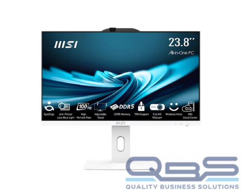 [Моноблок] MSI Pro AP242P 14M AIO [9S6-AE0622-846] White 23.8" {FHD  Non-touch  i5-14400 (2.5GHz)/ 8Gb DDR5(1x8Gb)/ 512Gb SSD/Intel UHD/WirelessKB&mouse/NoOS}