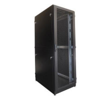 [Монтажное оборудование] ЦМО Шкаф серверный напольный 42U (800 х 1200) двойные перфорированные распашные двери 2 шт., цвет черный (ШТК-М-42.8.12-88АА-9005)