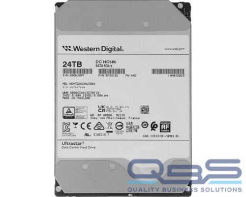 [Жесткий диск] Жесткий диск серверный Western Digital 3.5" 24TB Ultrastar DC HC580 WUH722424ALE604 SATA