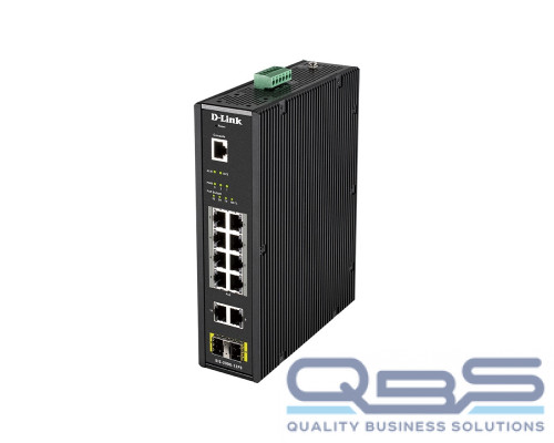 [Сетевое оборудование] D-Link DIS-200G-12PS/A2A Промышленный управляемый коммутатор 2 уровня с 10 портами 10/100/1000Base-T и 2 портами 1000Base-X SFP (8 портов с поддержкой PoE 802.3af/802.3at (30 Вт), PoE-бюджет до 240Вт)