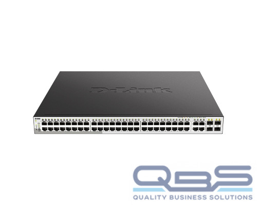 [Сетевое оборудование] D-Link DGS-1210-52MP/F4A PROJ Настраиваемый L2 коммутатор с 48 портами 10/100/1000Base-T и 4 комбо-портами 100/1000Base-T/SFP (48 портов PoE 802.3af/at, PoE-бюджет 370 Вт)