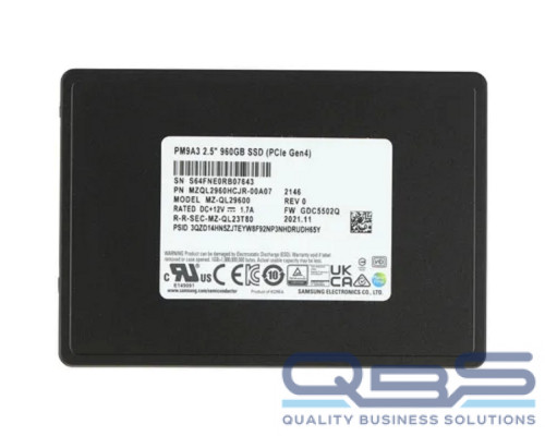 [накопитель] Samsung SSD 960Gb PM9A3 NVMe/PCIE 3.1 x4, MZQL2960HCJR-00A07