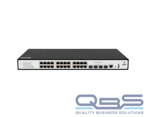 [Сетевое оборудование] SNR SNR-S2989G-24TX-POE Управляемый PoE коммутатор уровня 2+, 24 порта 10/100/1000Base-T, 4 порта 1/10G SFP+, бюджет PoE 370 Вт, VSF HA, встроенный БП ~220V AC