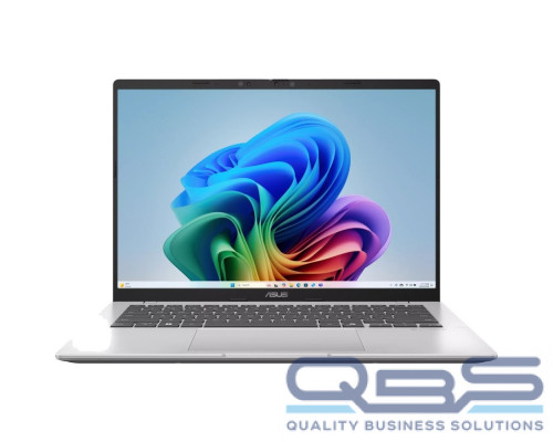 [Ноутбук] ASUS Vivobook 14 X1407QA-LY099W [90NB1603-M007F0] Snapdragon X  X1 26 100/16GB LPDDR5X/1TB SSD/Qualcomm Adreno GPU/14" WUXGA (1920 x 1200) 16:10 Wi-Fi 6E+BT 5.3/ WIN11 HOME/1.49 kg/Cool Silver}