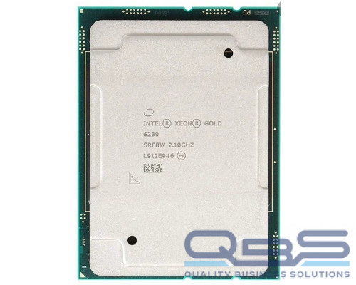 Процессор для сервера Dell 338-BRVN Intel Xeon Gold 6230, 2,1 ГГц, 20 ядер/40потоков, кэш 28 Мбайт, Turbo Boost, HT (125 Вт), DDR4 2 933 МГц купить QBS.ru