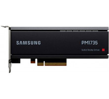 Твердотельный накопитель Samsung Enterprise SSD, HHHL, PM1735, 1600GB,  NVMe, PCIe Gen4, R7000/W2400Mb/s, IOPS(R4K) 1000K/200K, MTBF 2M, 3DWPD/5Y, OEM, (analog MZPLL1T6HAJQ-00005)