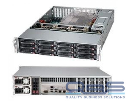 Шасси серверное Supermicro SuperChassis 2U 826BAC12-R1K23LPB/ HDD(12)LFF+opt.HDD(2)SFF/7xLP/2 x1200W/Backplane 12xSAS3/SATA3/NVMe4 купить QBS.ru