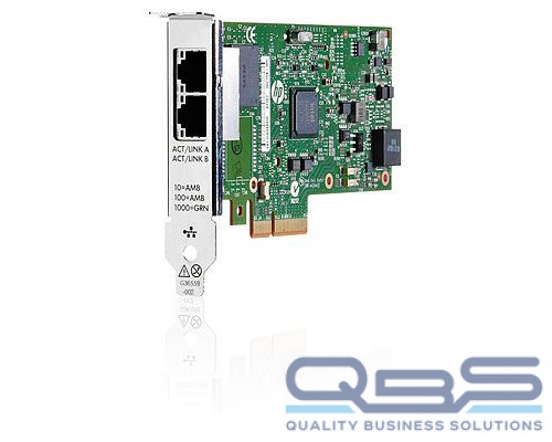 Сетевой адаптер HPE Ethernet Adapter, 361T, Intel, 2x1Gb, PCIe(2.0), for G7/Gen8/Gen9/Gen10 servers купить QBS.ru