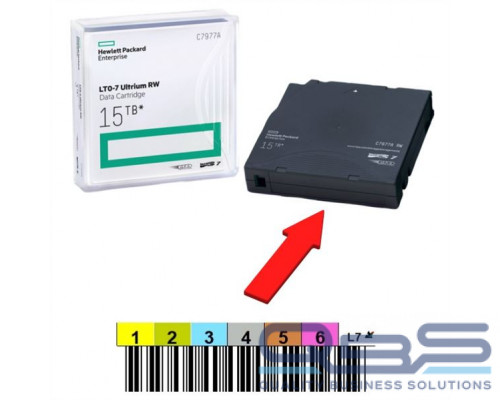 Ленточный картридж HPE Ultrium LTO7 Data cartridge 15TB RW (without Label) купить QBS.ru
