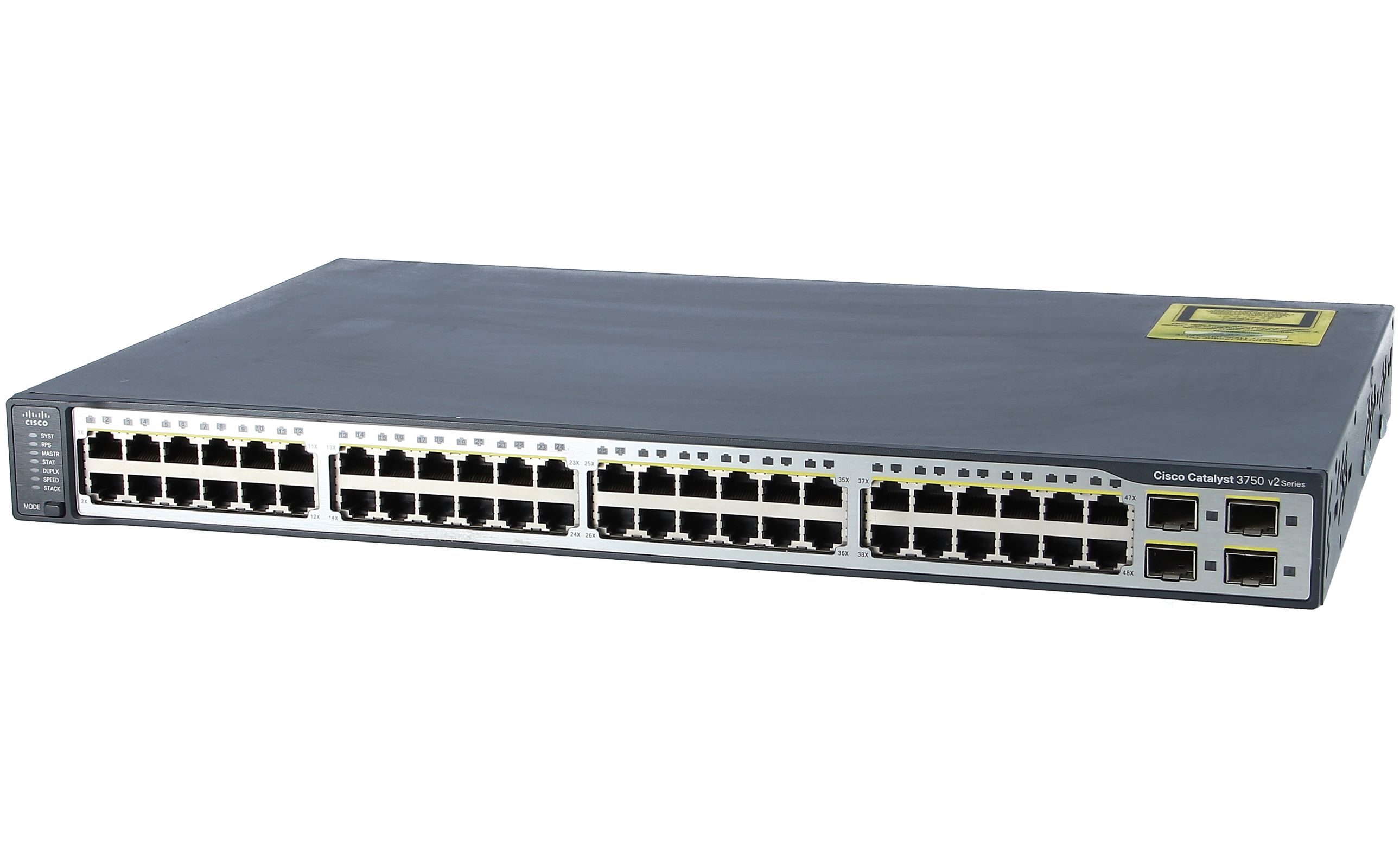 Cisco Catalyst 3750V2-48TS-S Switch 48 Port Gigabit Managed