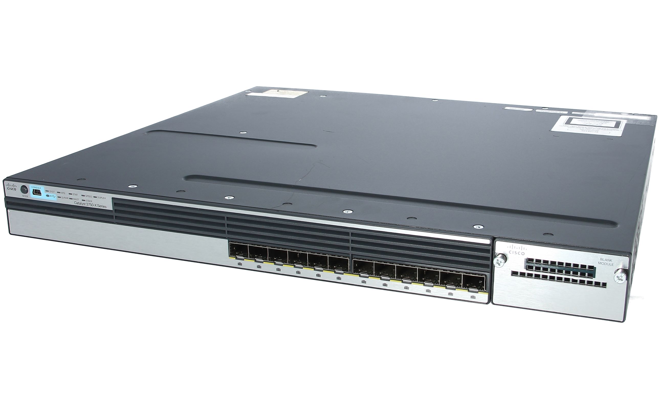 Cisco Catalyst 3750X-12S-S Managed Stackable Switch with 12 SFP Ports