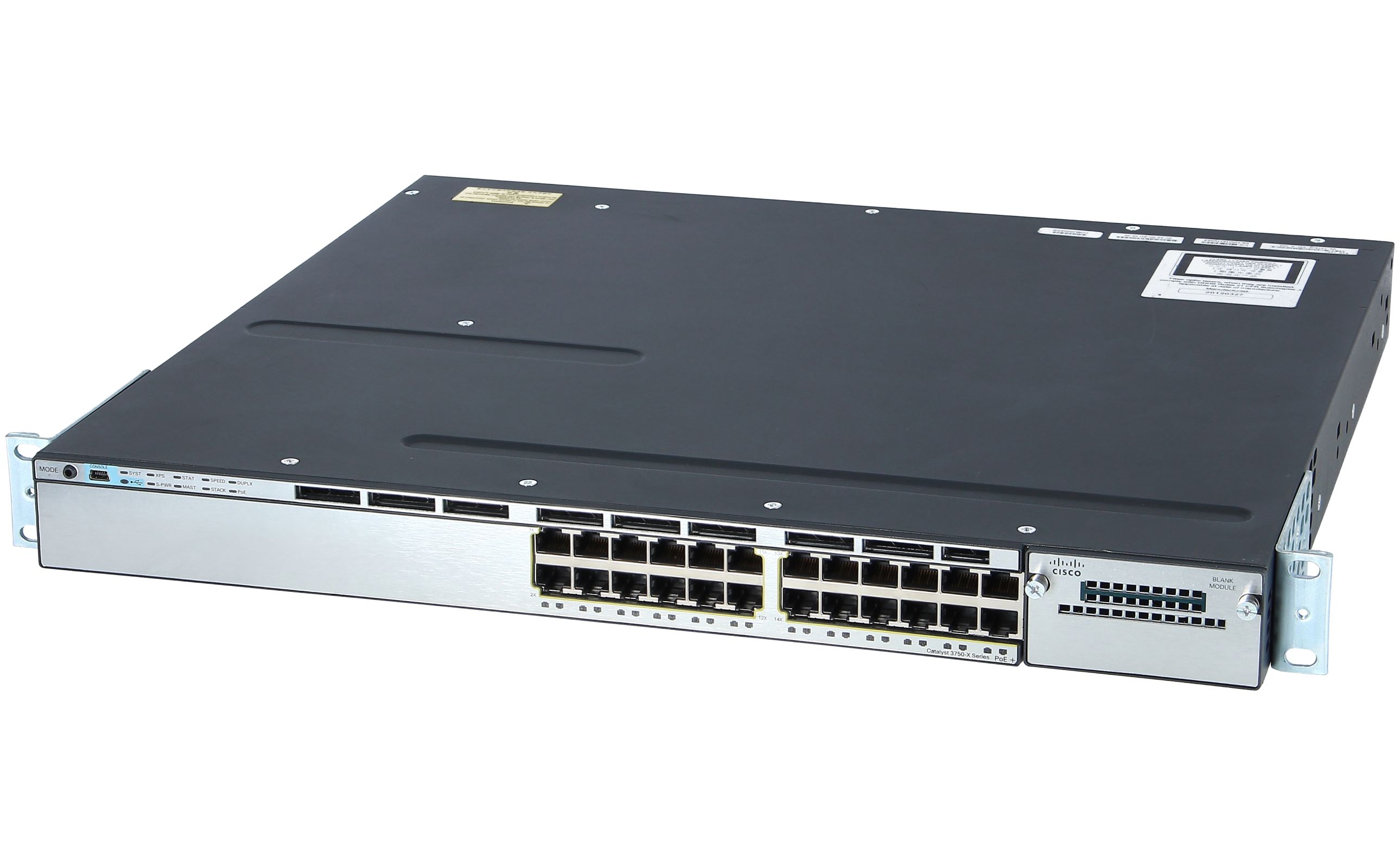 Cisco WS-C3750X-24P-S Switch 24 Port PoE Gigabit Managed